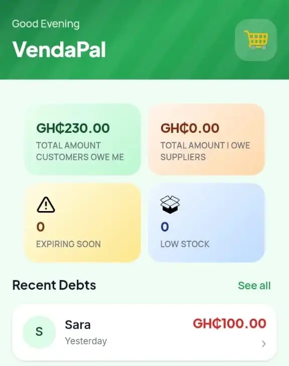VendaPal app screenshot